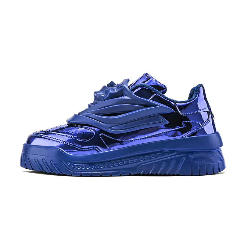 Men's Autumn Trendy Shiny Korean Sneakers for Casual Wear