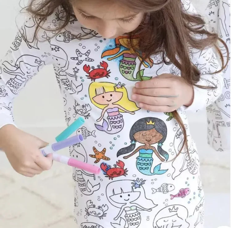 Children's Pajama Set Stick Figure