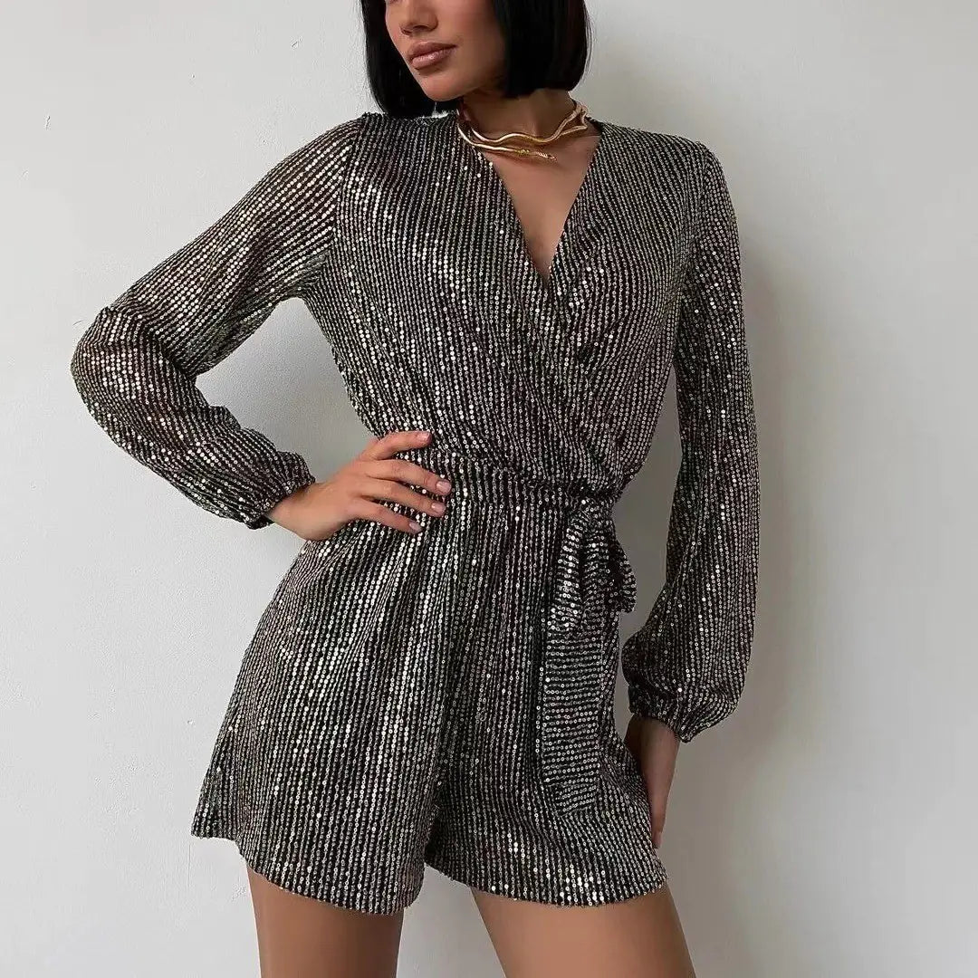 Sequined Long Sleeve Dress for Women