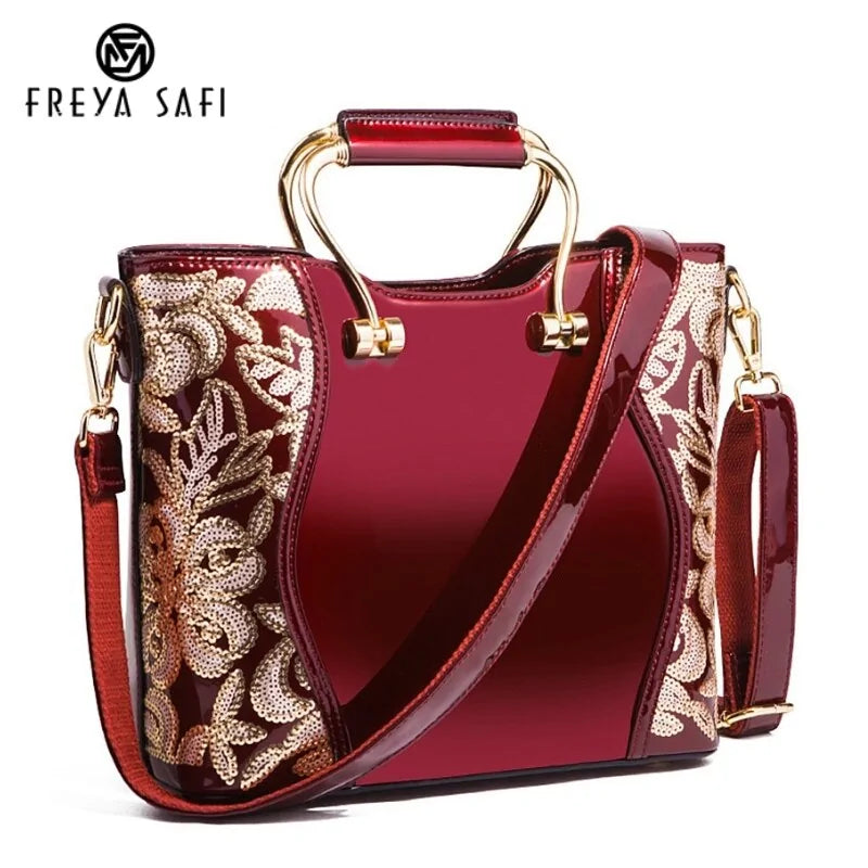 Luxury Floral Leather Bag