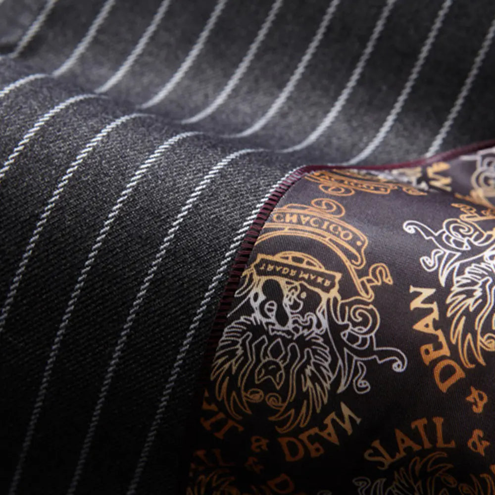 Men's Slim Fit Striped 3-Piece Suit Set for Spring