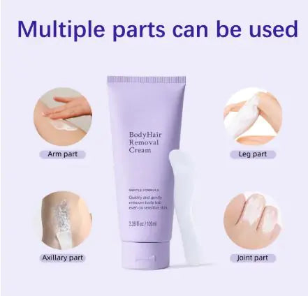 Depilatory Cream for Men & Women, 100ml – Gentle Full Body Hair Removal