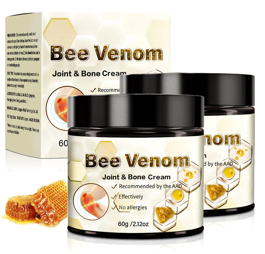 KEBEGE 2 PCS Bee Venom Cream Bee Venom Advanced Joint Cream Bee Venom Joint Relief Cream Suitable for Back Neck Hands Foot Joints Etc
