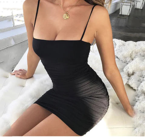 Solid Color Strapless Bodycon Dress