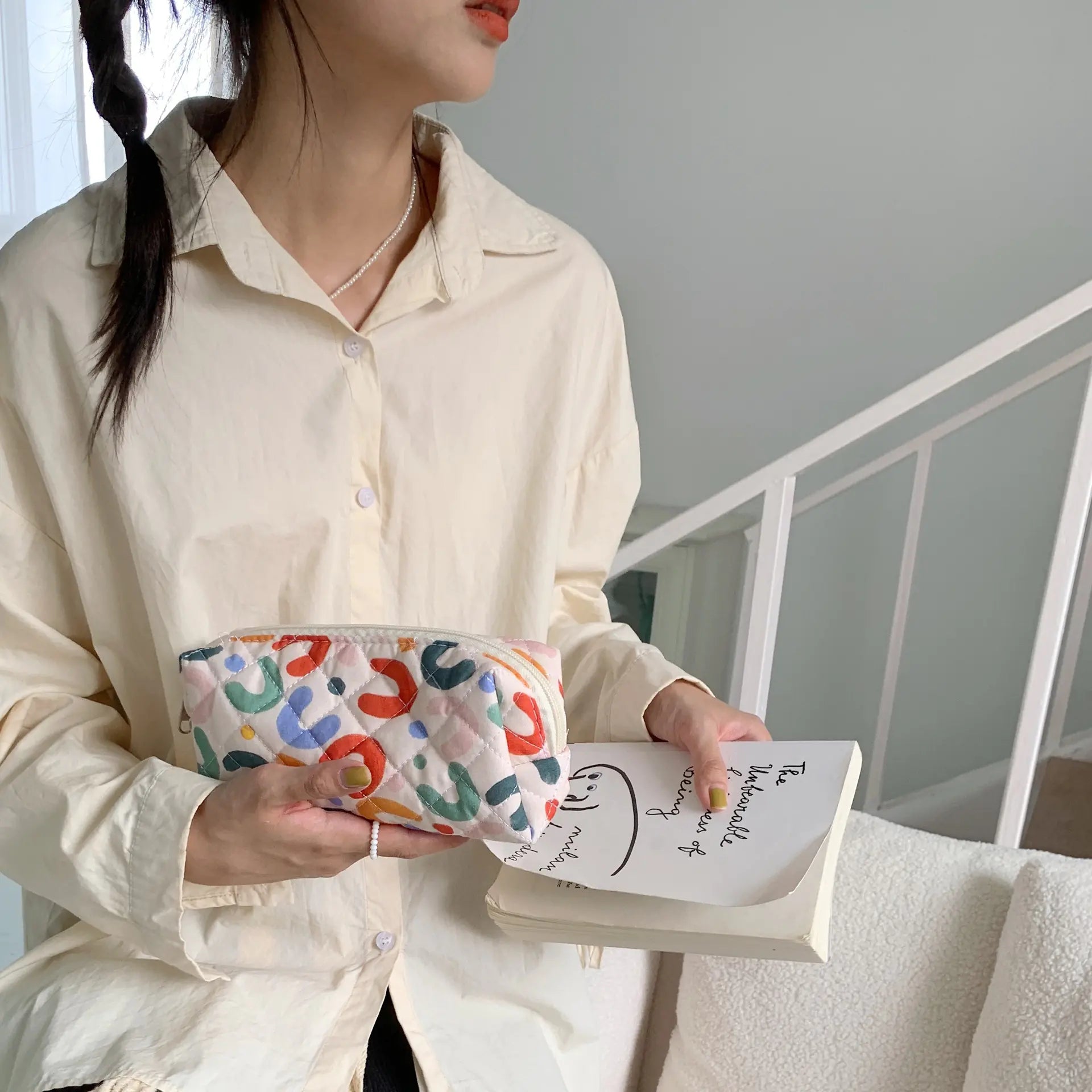 Kawaii Floral Travel Cosmetic Lipstick Coin Purse Bag