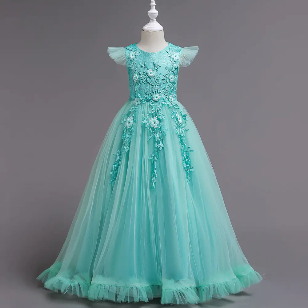 Children's Flower Princess Evening Wedding Dress
