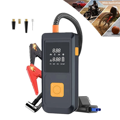 Portable Jump Starter With Air Pump Automobile Battery Booster Power Pack With LED Light Multi-Function Tire Inflator