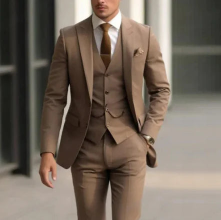 Classic Men's 3-Piece Slim Fit Suit