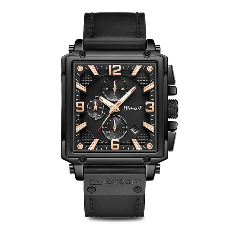 Automatic Square Waterproof Quartz Watch for Men