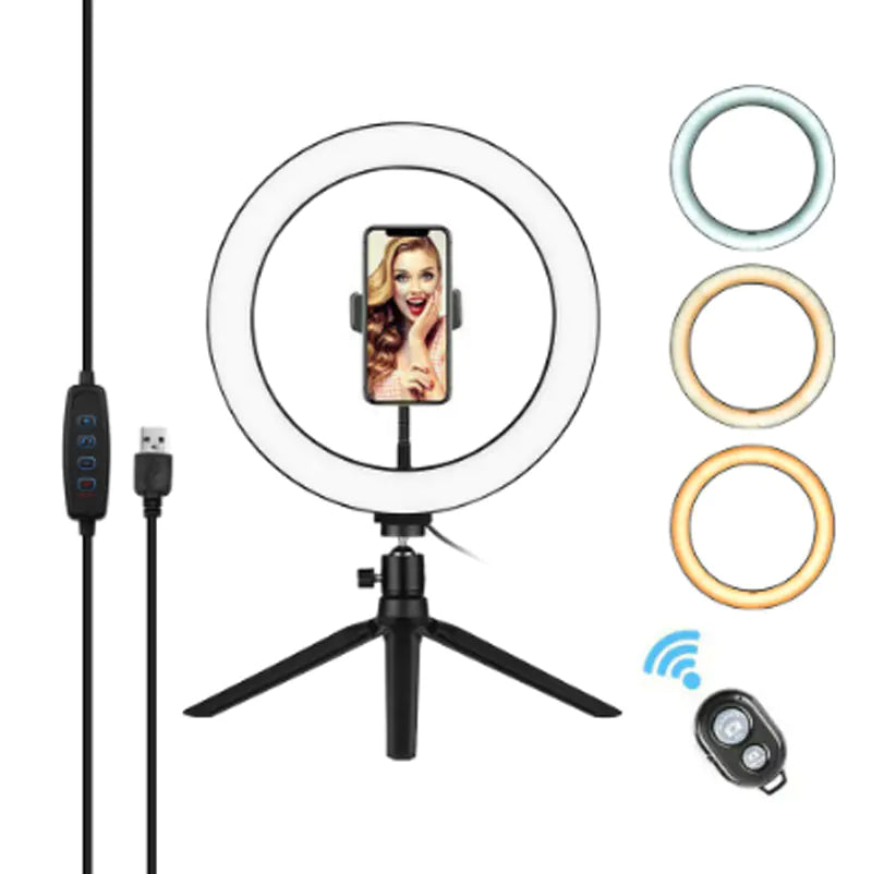 10-Inch Ring Light Kit for Desktop Streaming and Video