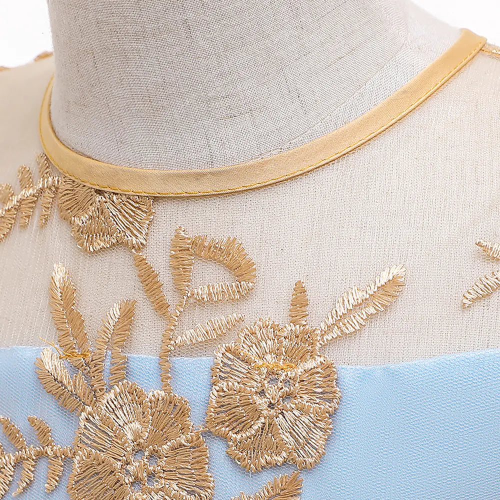 Halloween Dress with Sequins and Embroidery for Kids