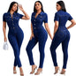 Women's Skinny Denim Jumpsuit