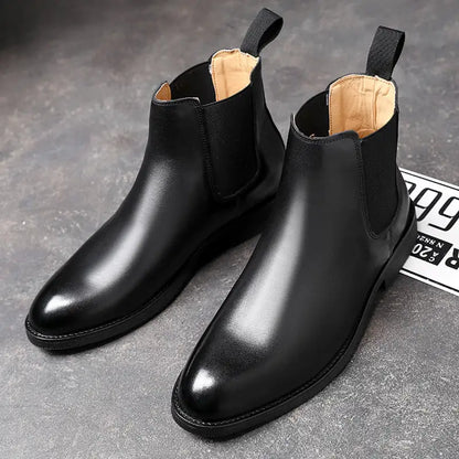 R&J Elegant Chelsea Leather Boots for Men