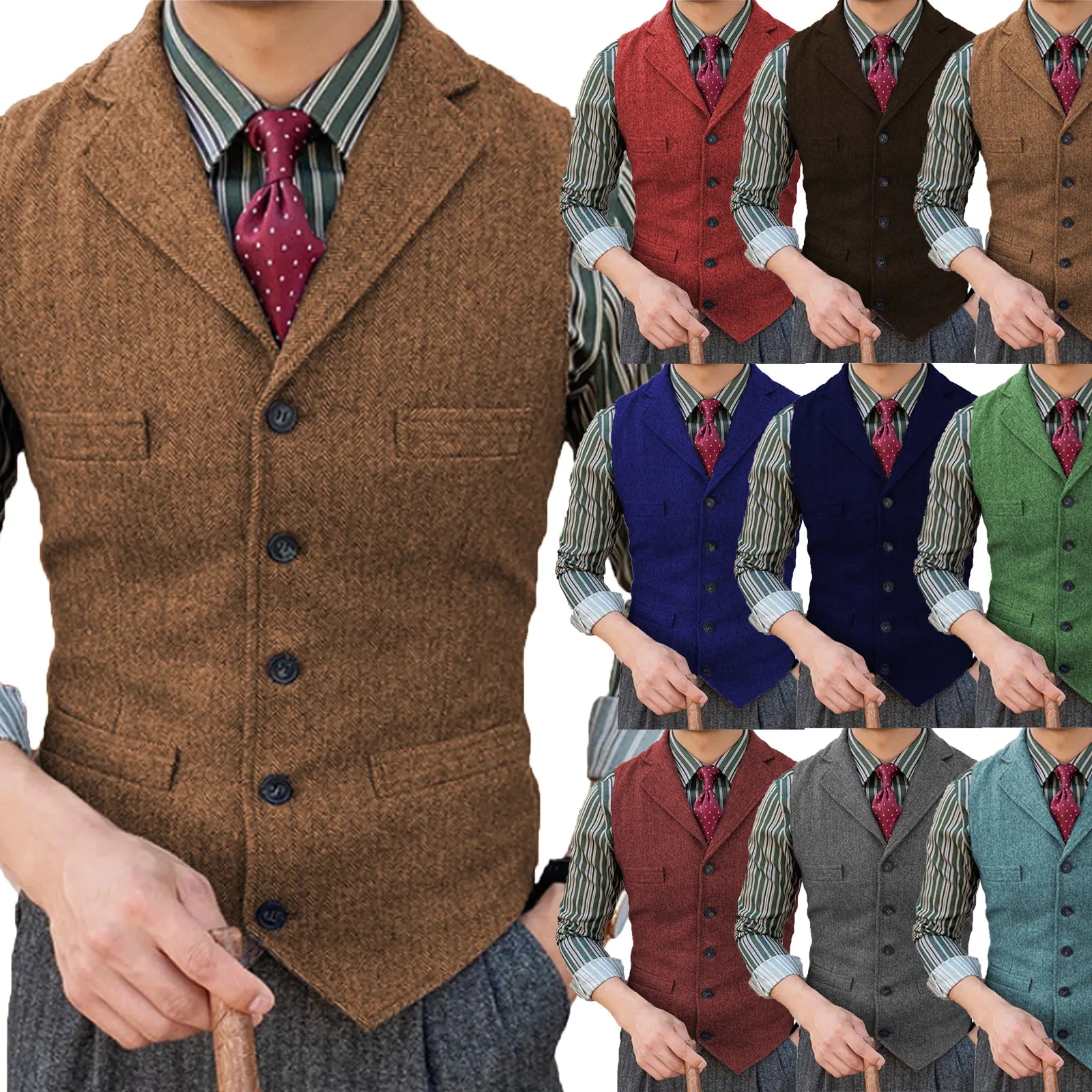 Slim Suit Men's Vest for Business & Casual Weddings