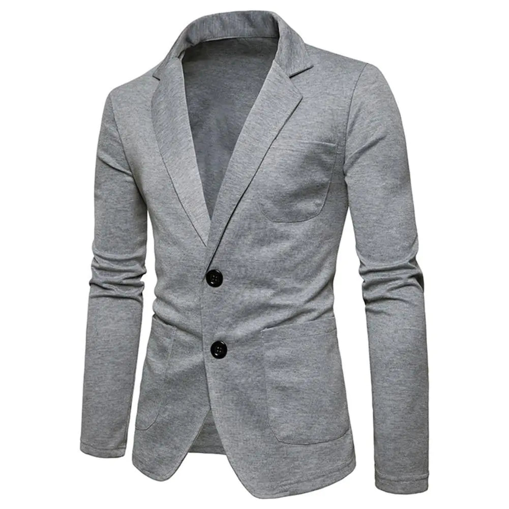 Men's Slim Fit Knit Blazer - Casual Business Jacket