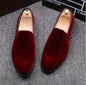 R&J Red Bottom Suede Loafers for Men