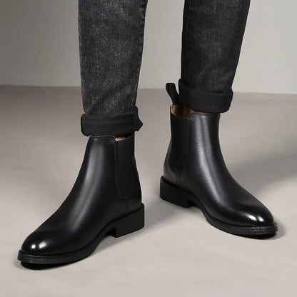 R&J Elegant Chelsea Leather Boots for Men