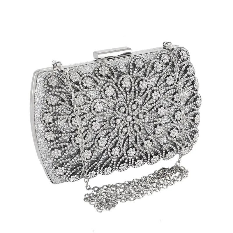 Luxury Diamond Clutch Bag for Women's Wedding Purse