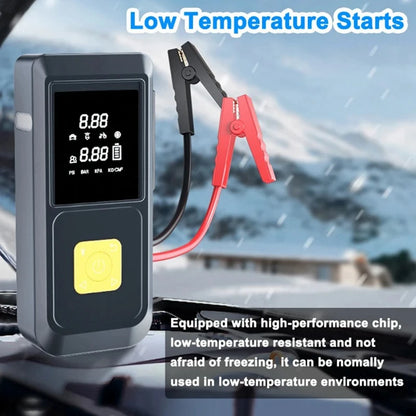 Portable Jump Starter With Air Pump Automobile Battery Booster Power Pack With LED Light Multi-Function Tire Inflator