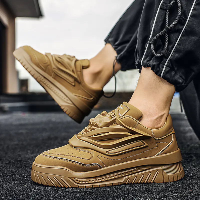 Men's Autumn Trendy Shiny Korean Sneakers for Casual Wear