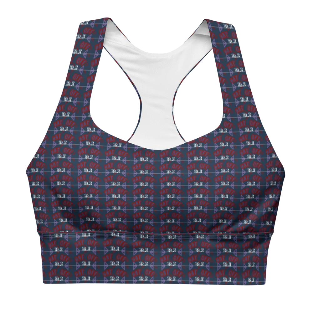 All-Over Print Recycled Longline Sports Bra