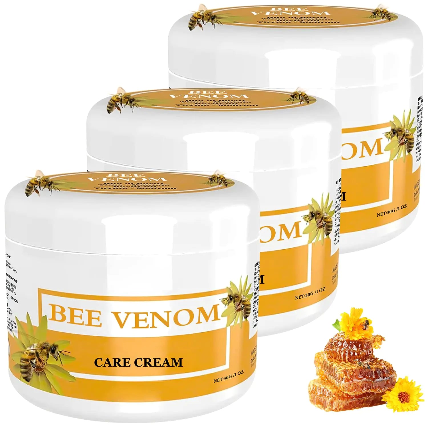 Iaolose 3 Bottle Bee Venom Cream New Bee Venom Skin Cream Professional Bee Venom Correcting Cream for All Skin Types