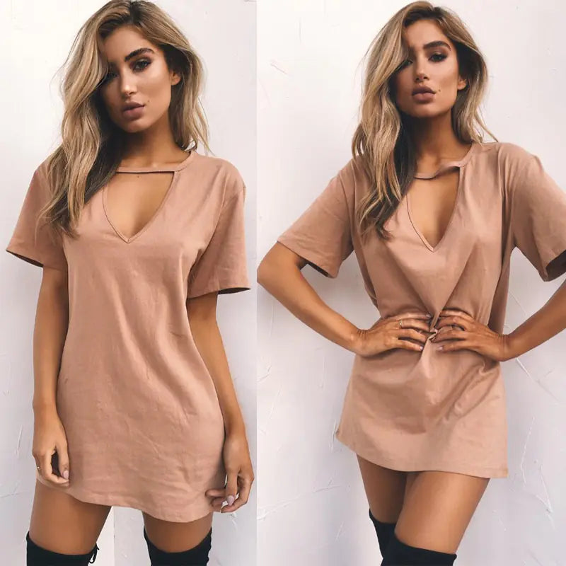 Loose Casual Short Sleeve Dress