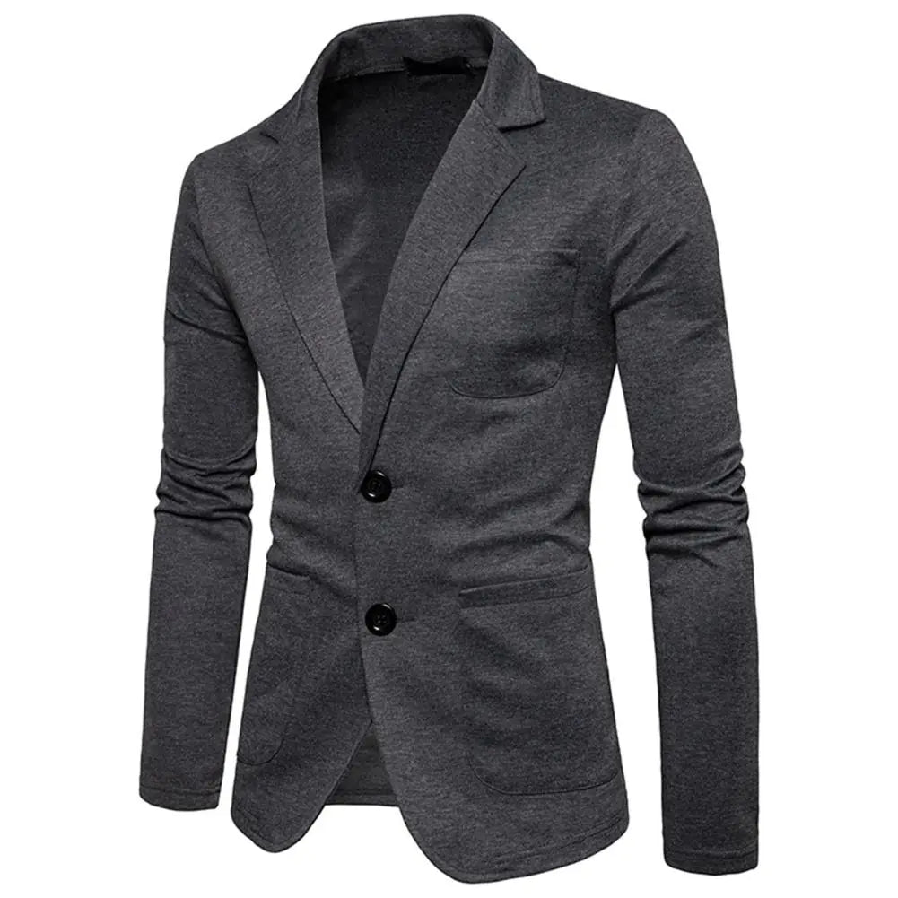 Men's Slim Fit Knit Blazer - Casual Business Jacket