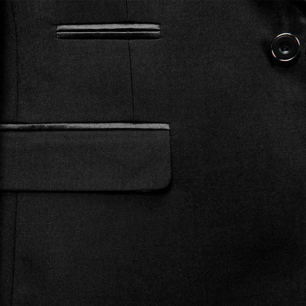 Men's Slim Fit Three-Piece Wedding Suit in Burgundy