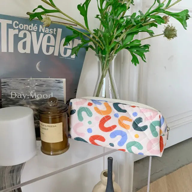 Kawaii Floral Travel Cosmetic Lipstick Coin Purse Bag