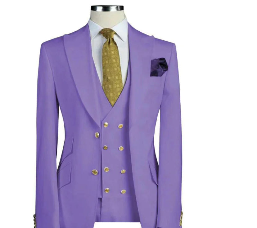 Three-Piece Suit Set for Wedding and Formal Events