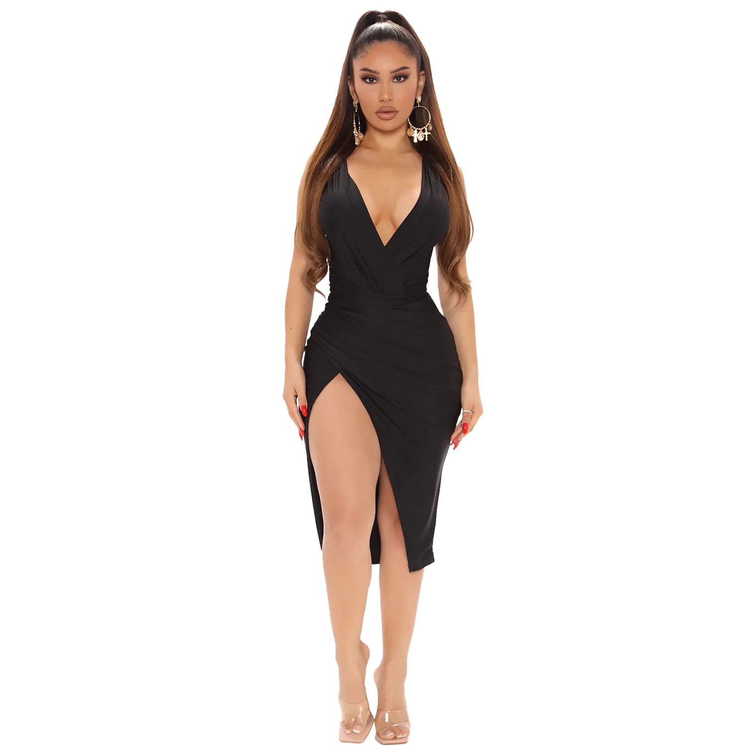 Irregular Mid-Length Dress Skirt