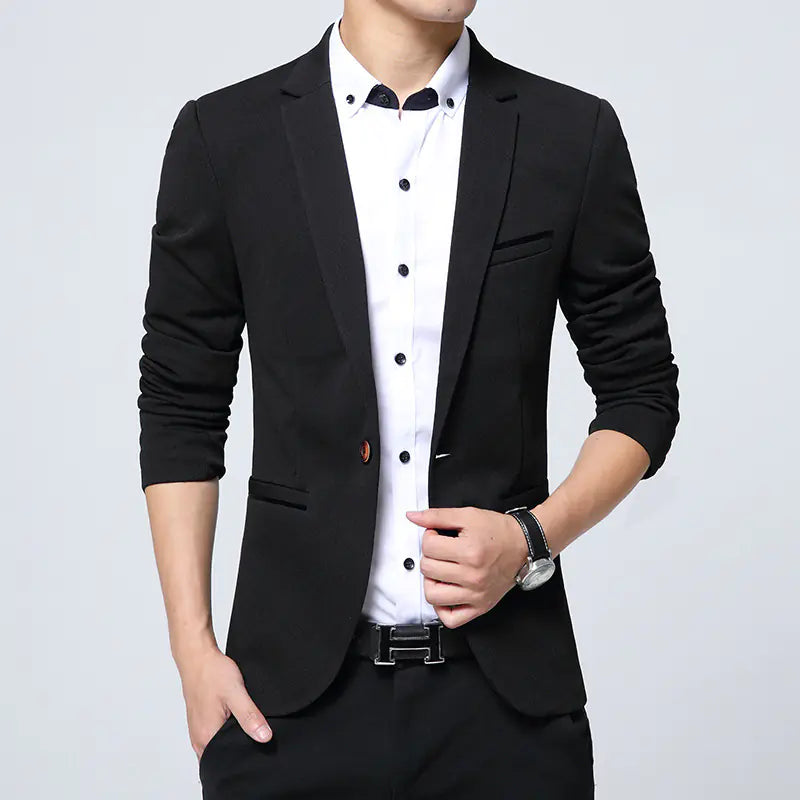 Men's Stylish Slim Fit Business Casual Blazer Jacket