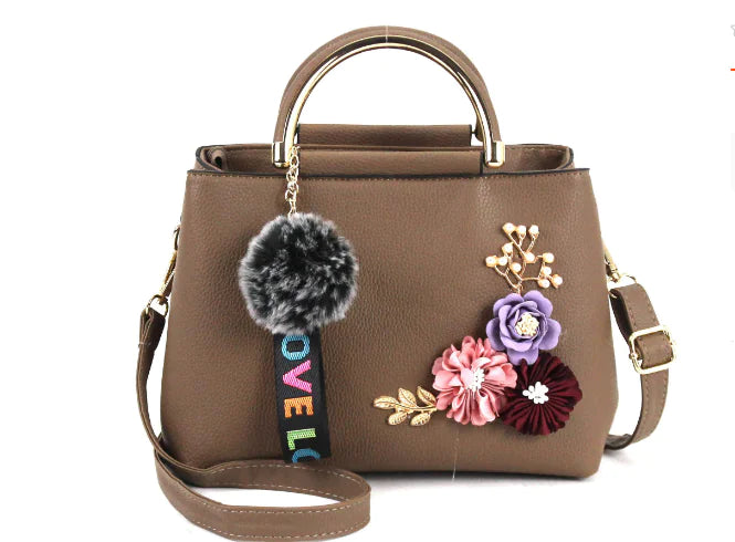 Mini Floral Kelly Bag for Girls - Trendy Shoulder Purse
