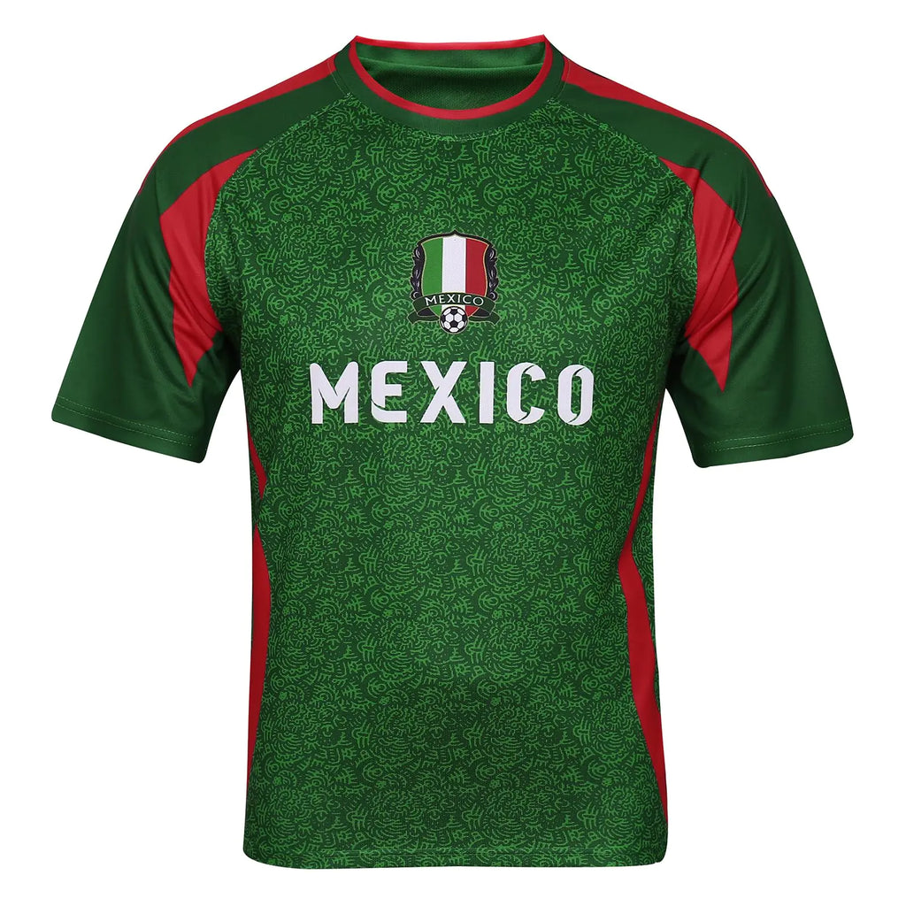 DIBEI 2024 Mexico Fan Soccer Jersey 2024 Fan Soccer Jersey (Mexico X-Large)