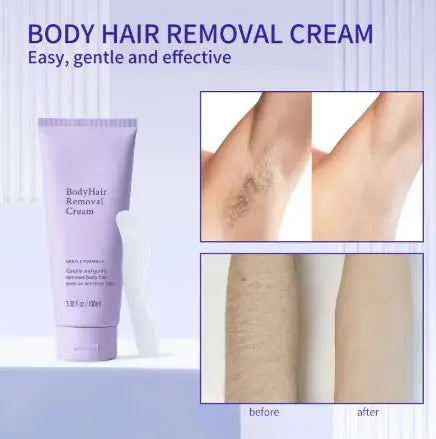 Depilatory Cream for Men & Women, 100ml – Gentle Full Body Hair Removal