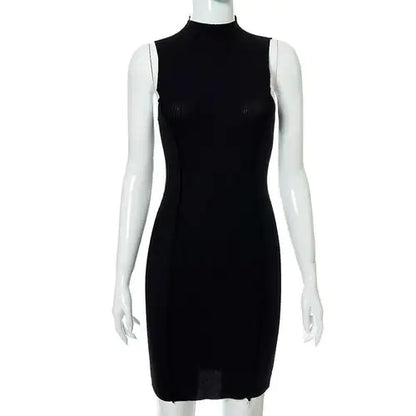 Ribbed Sleeveless Bodycon Summer Dresses For Women