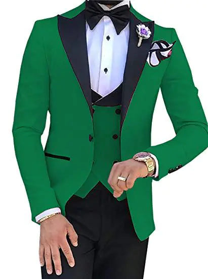 Men's Slim Fit 3-Piece Suit for Weddings and Events