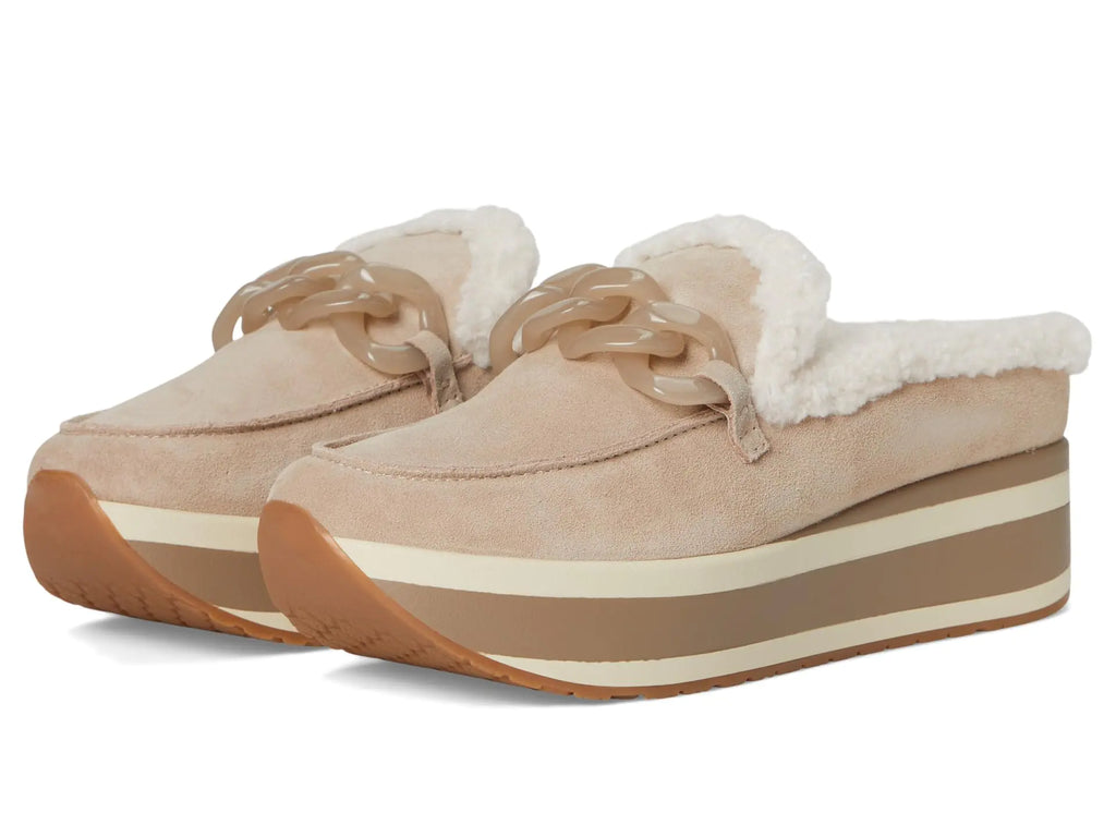 Dolce Vita Womens Jamey Plush Flats Taupe Suede 9.5