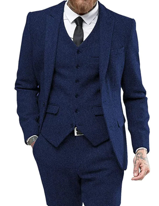 Men's Suit 3-Piece Set for Business and Weddings