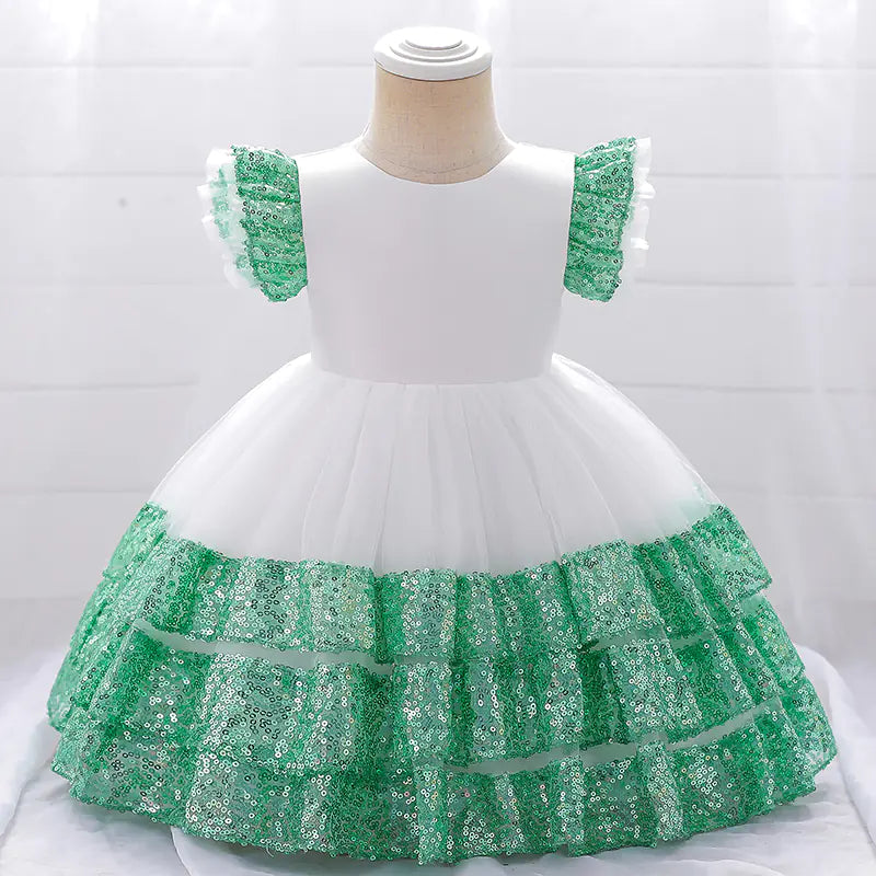 Children's Performance Mesh Sequin Dress