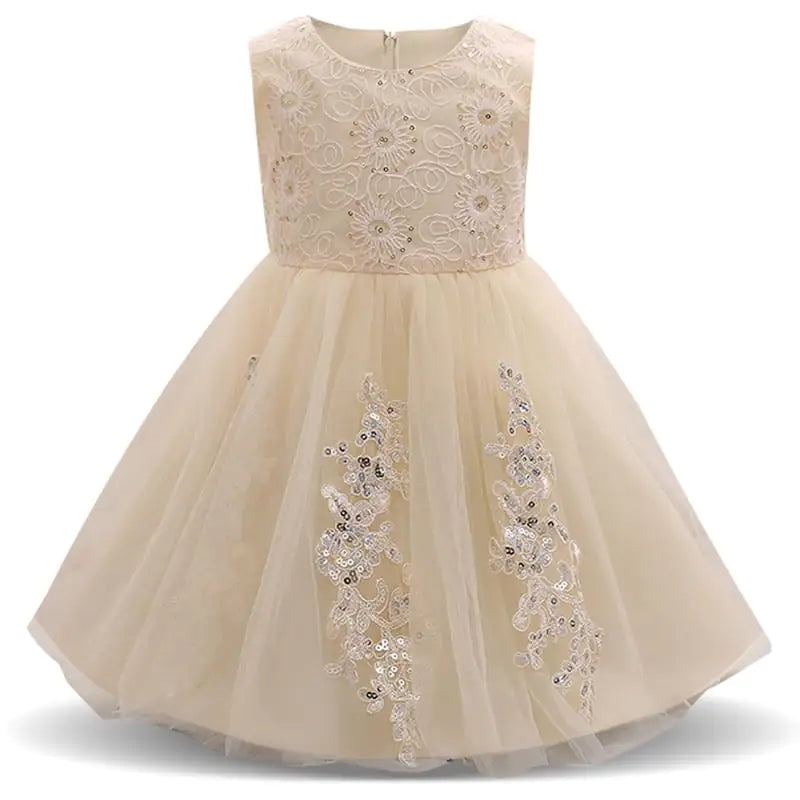 Kids' Sequined Fluffy Princess Dress