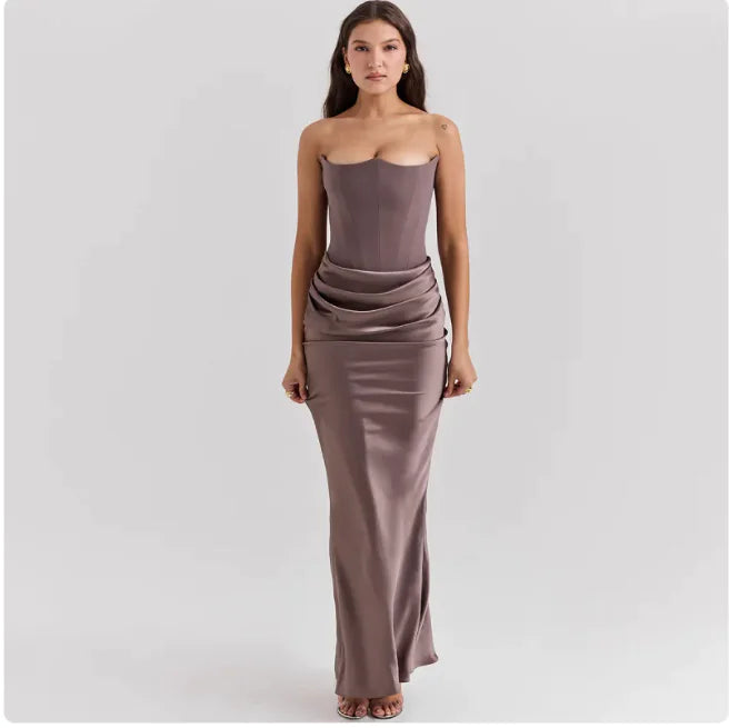 Strapless Maxi Dress – Sleek & Sexy Evening Wear