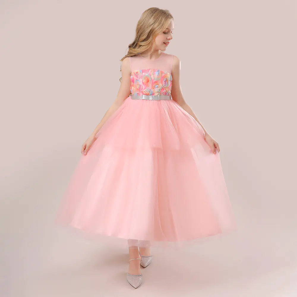 Kids' Casual Solid Color Dress for Fashionable Wear