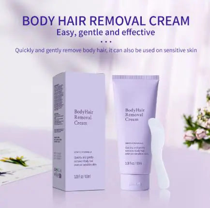 Depilatory Cream for Men & Women, 100ml – Gentle Full Body Hair Removal