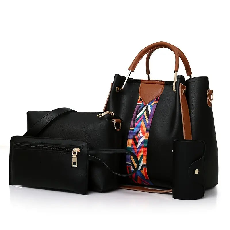 Fashionable Four-Piece Purse Set for Women