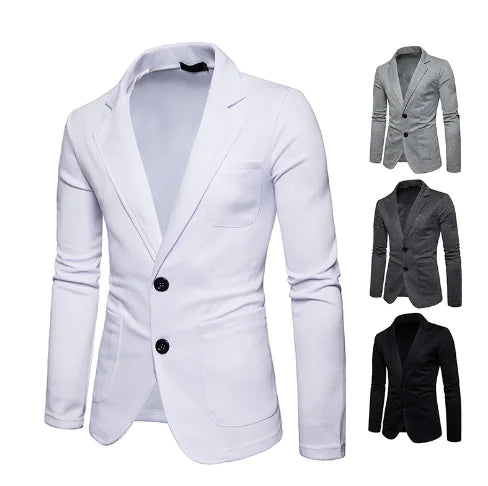 Men's Casual Slim Fit Blazer and Knit Suit Jacket