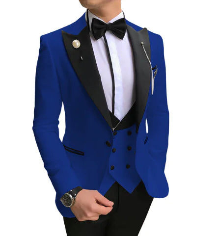 Men's 3-Piece Suit Set for Weddings and Events