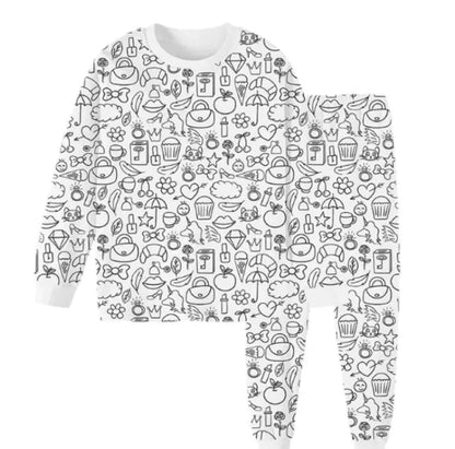 Children's Pajama Set Stick Figure