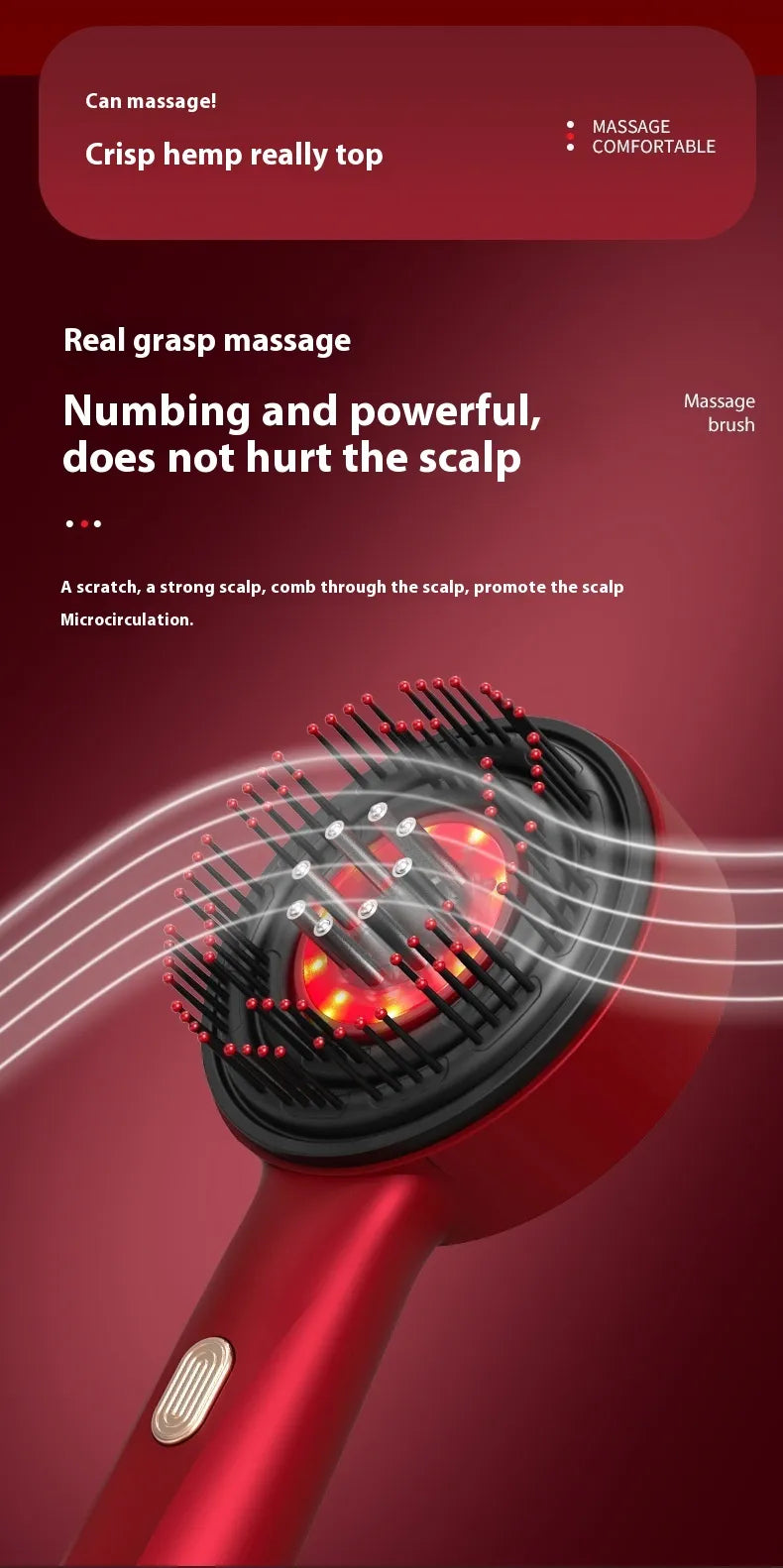 Electric Scalp Massage Comb – Red Light & Hair Care